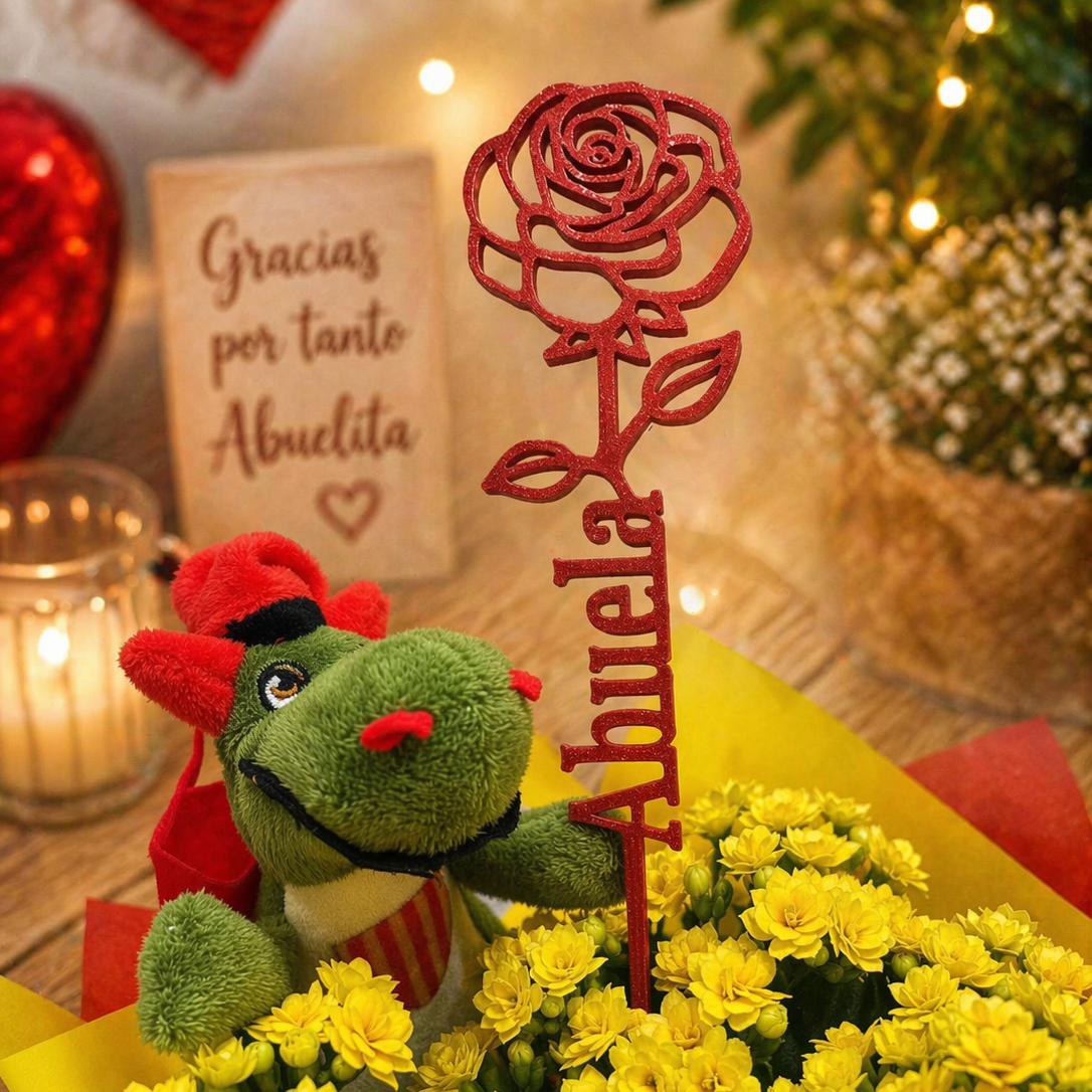 Rosa personalizada para la abuela