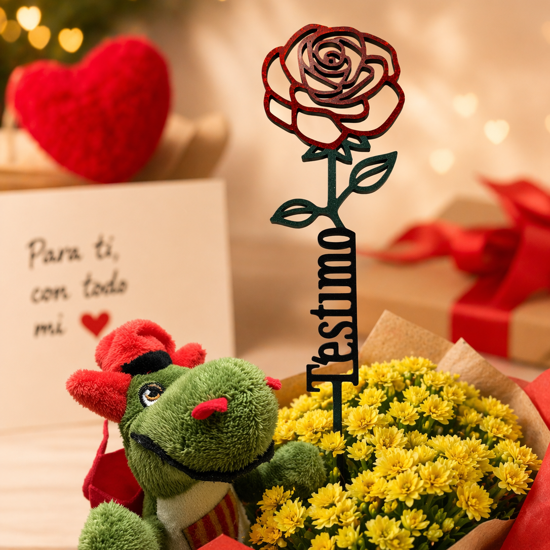 Rosa personalizada t'estimo