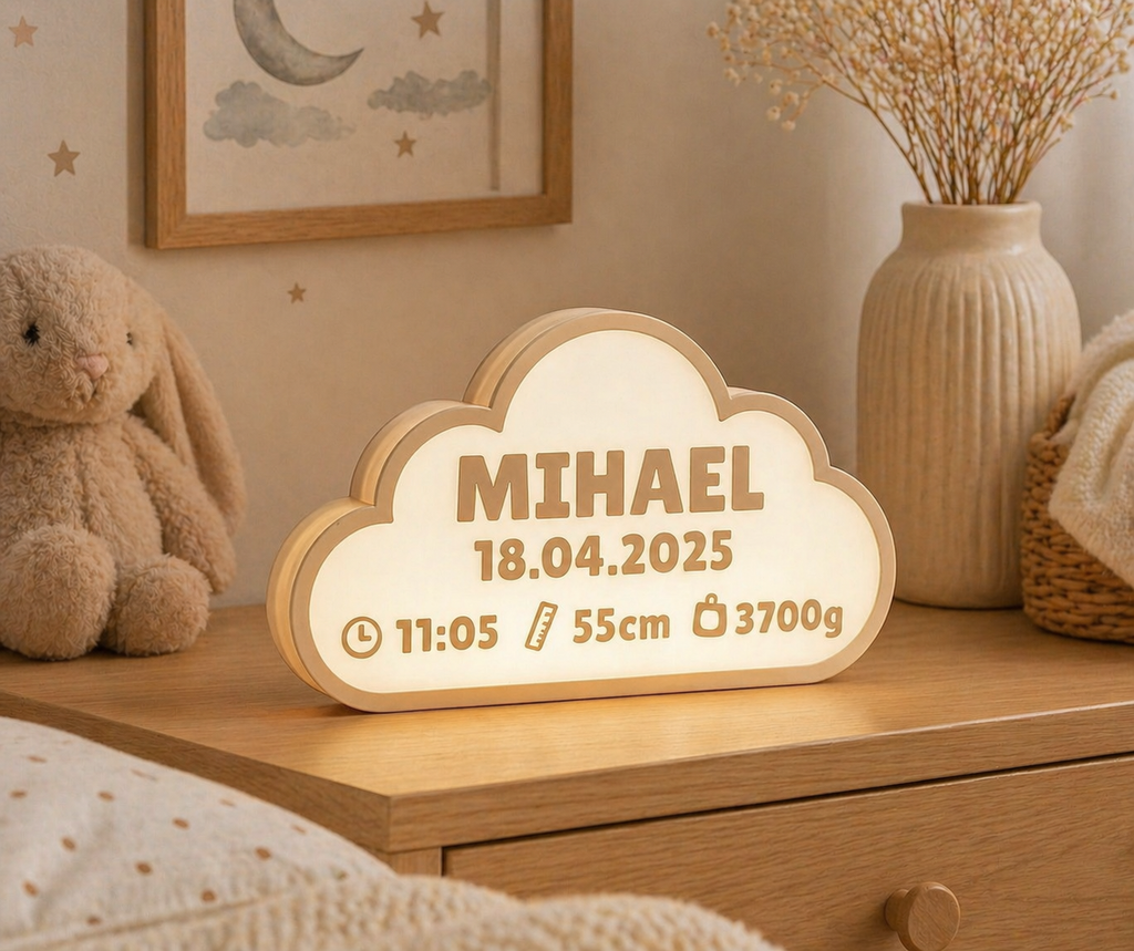 Luz Infantil Personalizada (Nube u Osito)